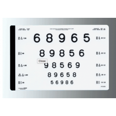 Illuminated Near Card System - 3M LEA Numbers Chart only to be used with system